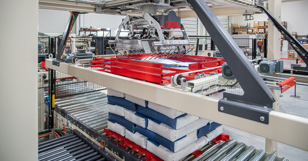 Automatisches Palettiersystem für industrielle Absacklinien